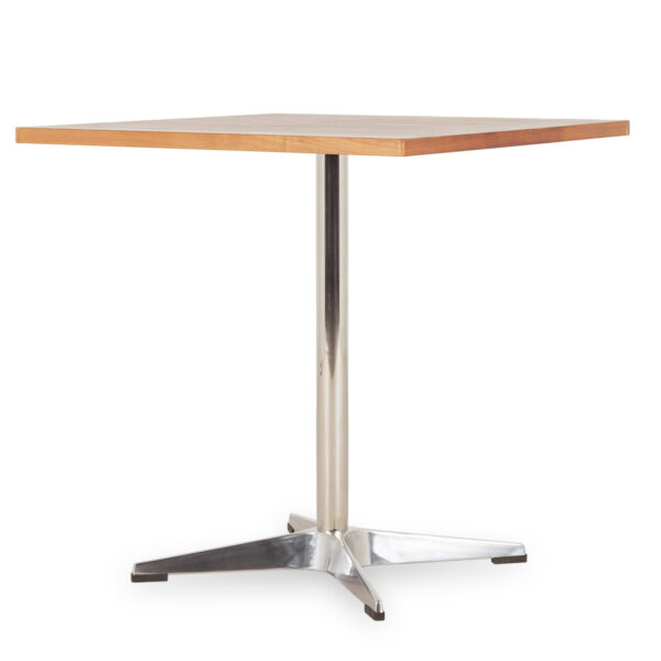 Wood metal table.