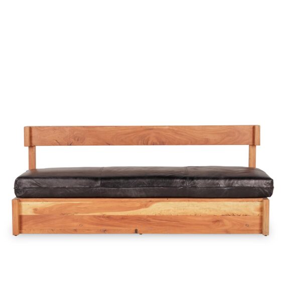 Wooden sofa indoor.