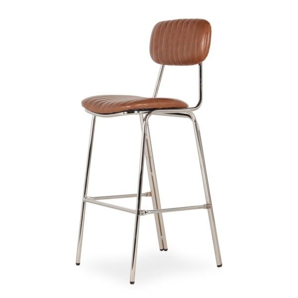 Upholstered bar stool.